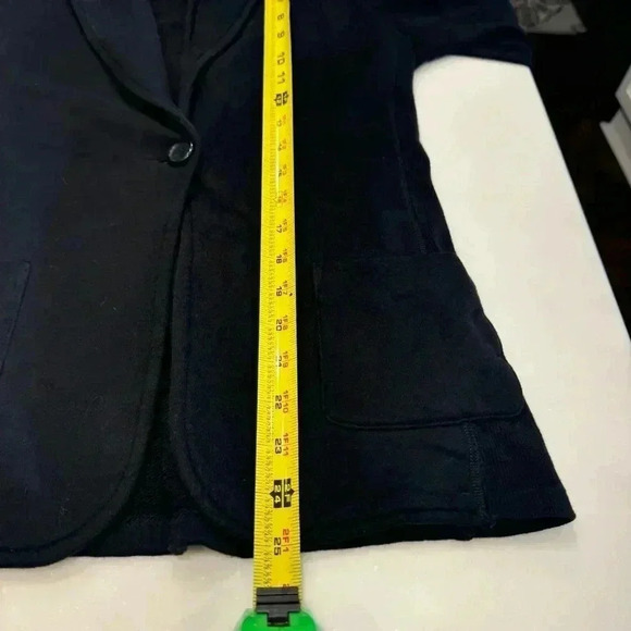 Standard James Perse Black Stretch Cotton One Button Knit Blazer Size 2 Small - Picture 6 of 9
